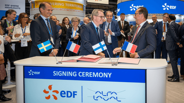 Alfa Laval EDF WNE signing ceremony